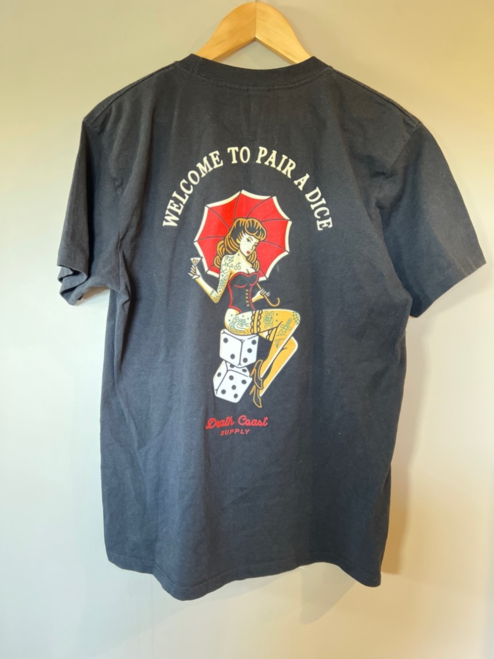 "Welcome to Pair a Dice" Black Graphic Tee